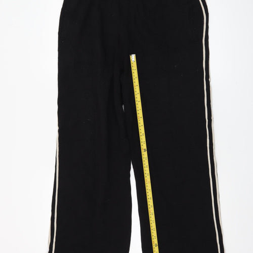 Part Two Women Black Wide-Leg Trousers L Viscose Blend