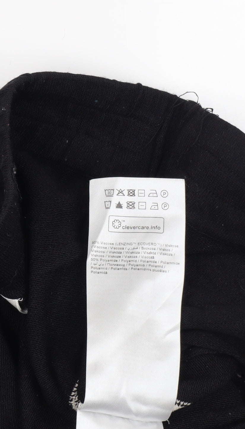 Part Two Women Black Wide-Leg Trousers L Viscose Blend