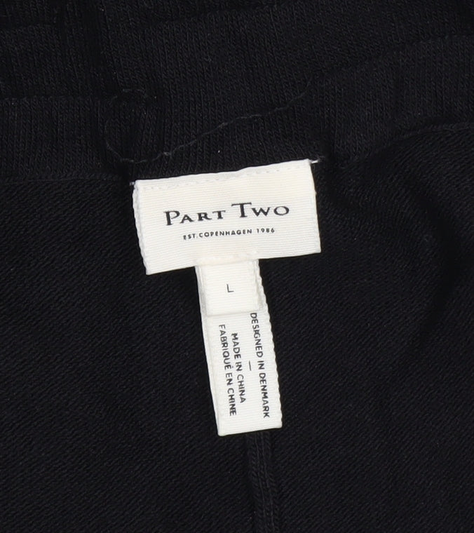 Part Two Women Black Wide-Leg Trousers L Viscose Blend