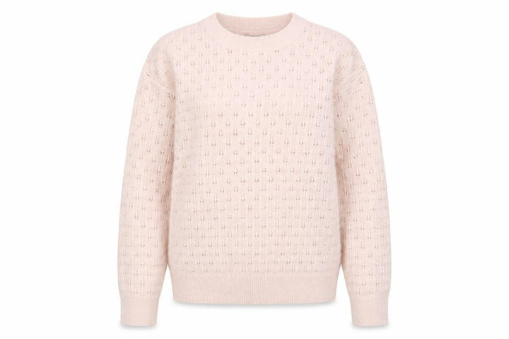 Mango Women’s Ivory Open-Knit Pullover Jumper Size L