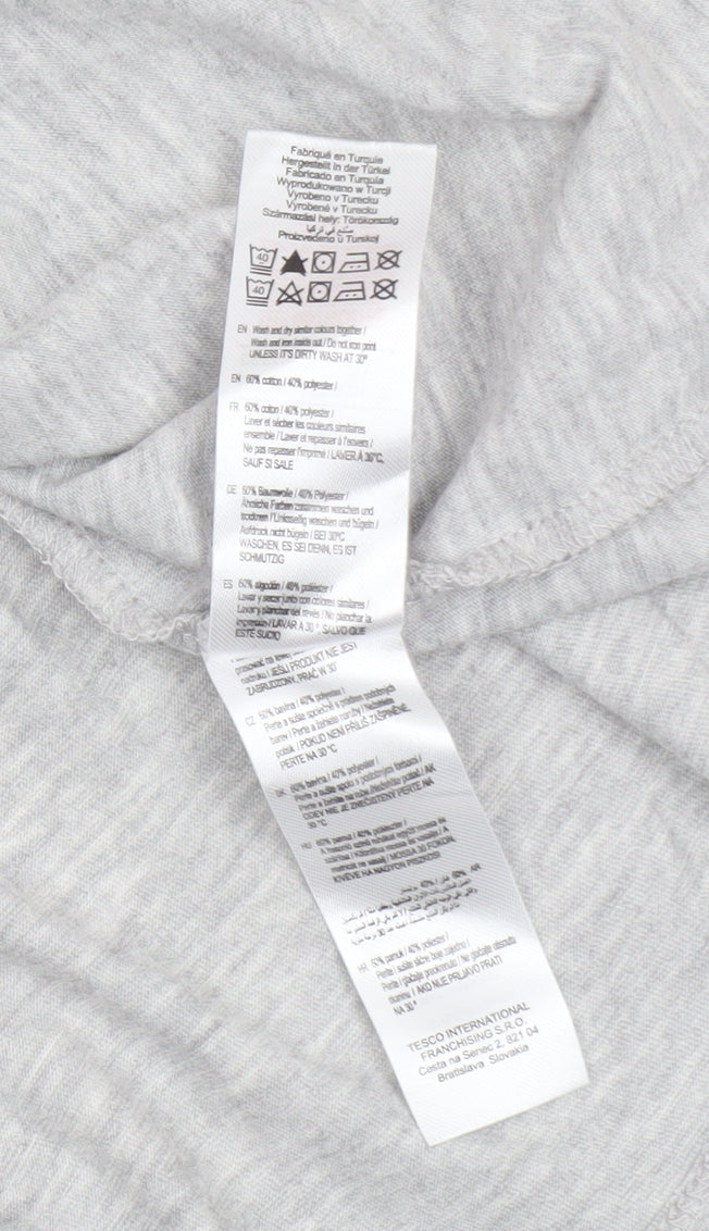 Disney Women’s Grey Sequin Christmas T-Shirt UK 8