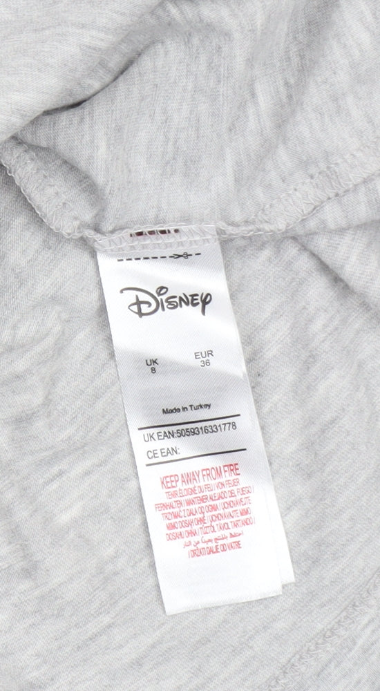 Disney Women’s Grey Sequin Christmas T-Shirt UK 8