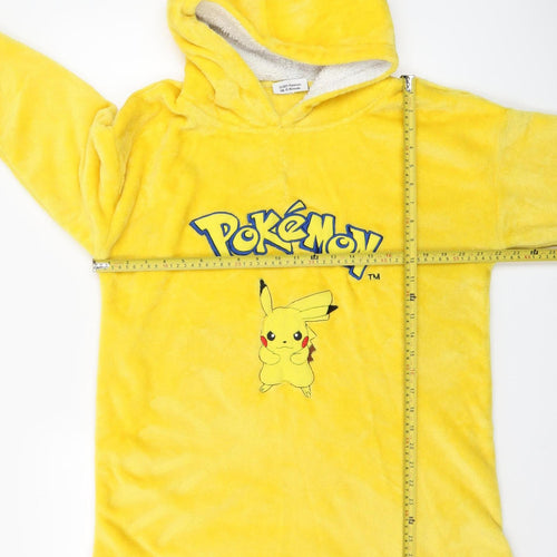 Fashion UK Boys Pokémon Pikachu Yellow Hooded Fleece Robe One Size