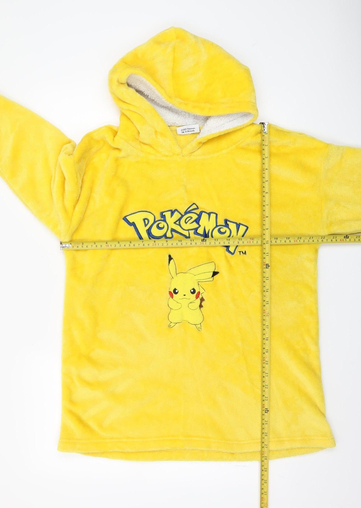 Fashion UK Boys Pokémon Pikachu Yellow Hooded Fleece Robe One Size