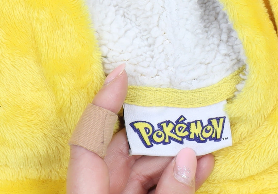 Fashion UK Boys Pokémon Pikachu Yellow Hooded Fleece Robe One Size