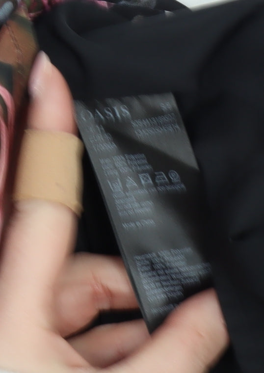 Oasis Women’s Multicoloured Floral Lace A-Line Dress Size 14