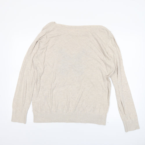 Wallis Women’s Beige Butterfly Embroidered Pullover Jumper L
