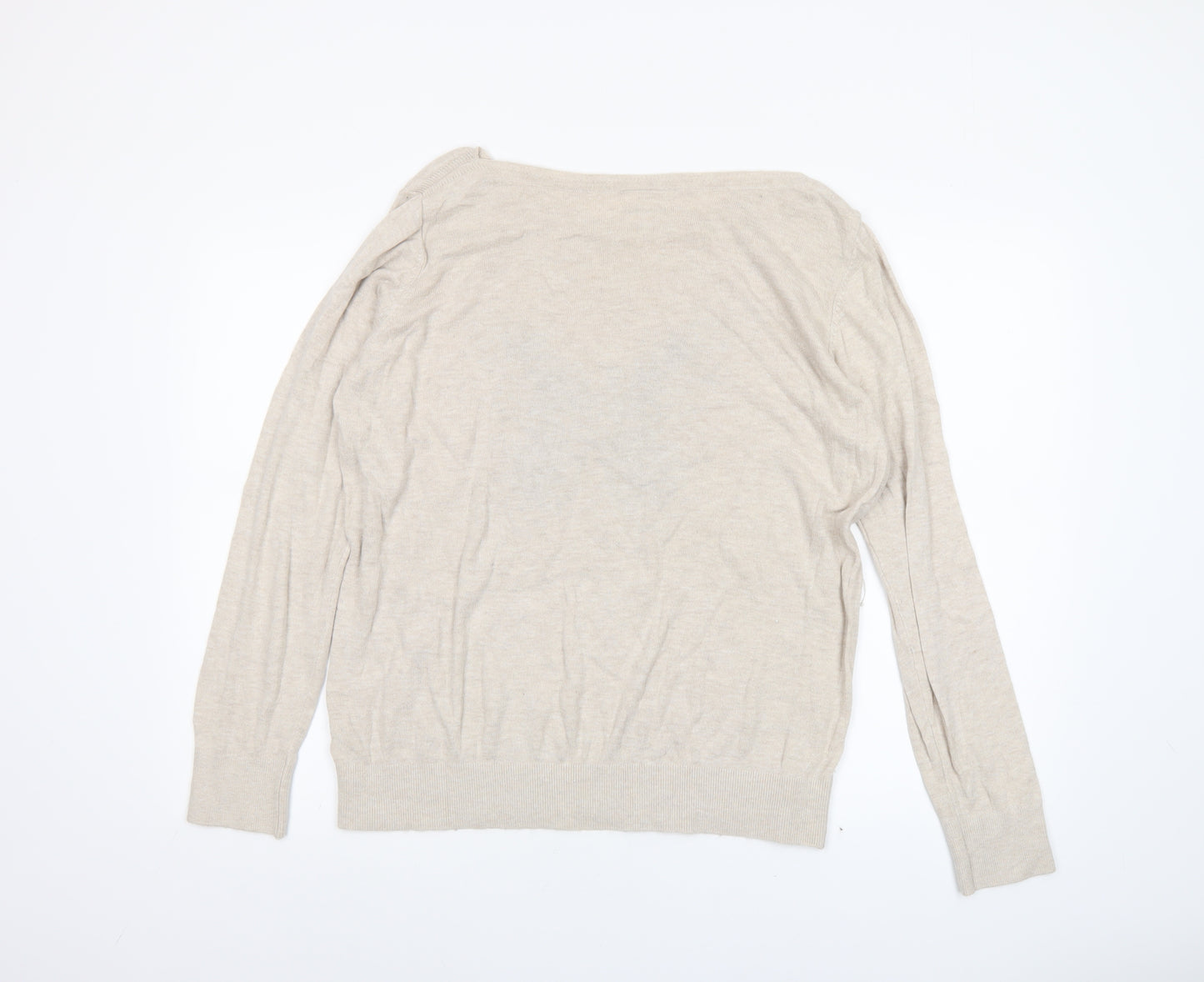 Wallis Women’s Beige Butterfly Embroidered Pullover Jumper L