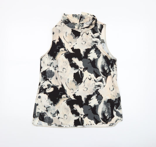 Coast Women’s Multicoloured Floral High Neck Sleeveless Tunic Blouse UK 12