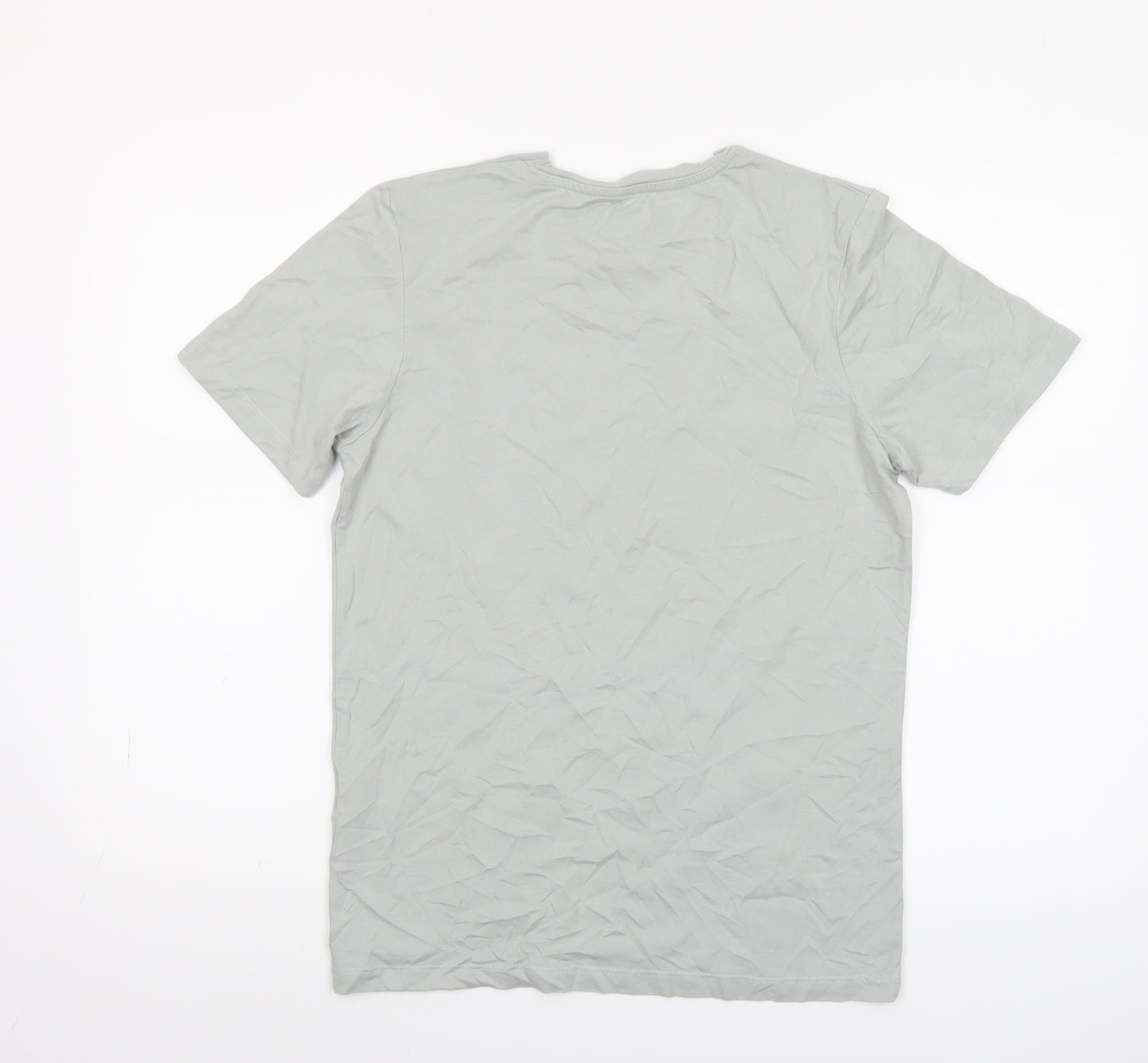 Jack & Jones Originals Men's Grey Cotton Short Sleeve Crew Neck T-Shirt Size S