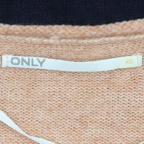 ONLY Women Multicoloured XS Cardigan Knit Long Sleeve Open Front