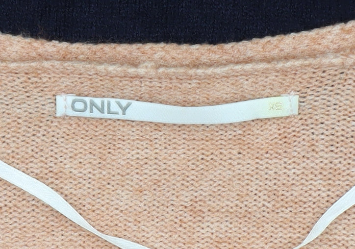 ONLY Women Multicoloured XS Cardigan Knit Long Sleeve Open Front