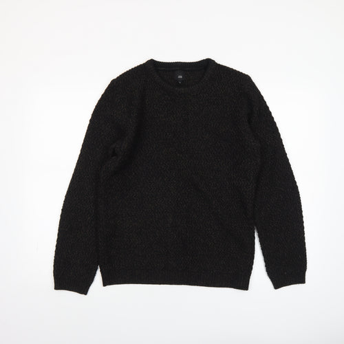 River Island Men's Black Chunky Knit Jumper Size S