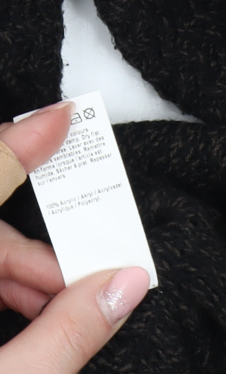 River Island Men's Black Chunky Knit Jumper Size S