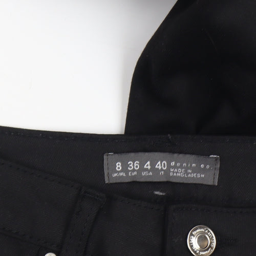 Denim Co. Women's Black Skinny Jeans Size 8 Slim Fit Mid Rise