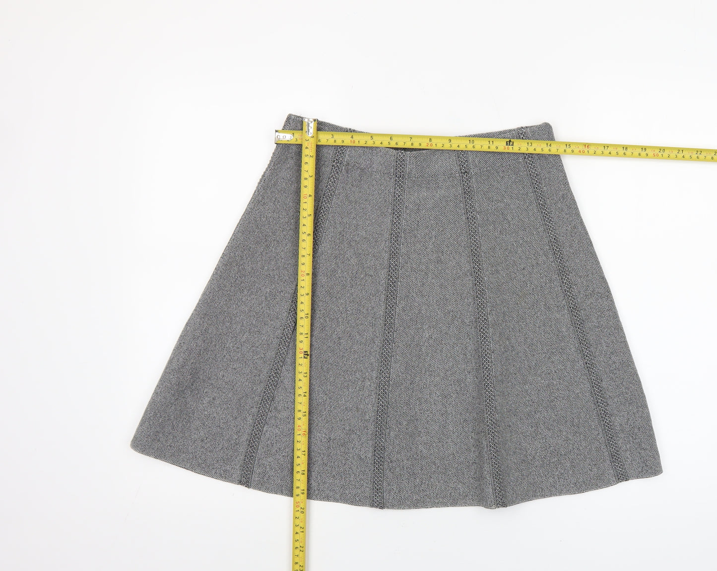Zara Women Grey A-Line Knit Skirt Size 12