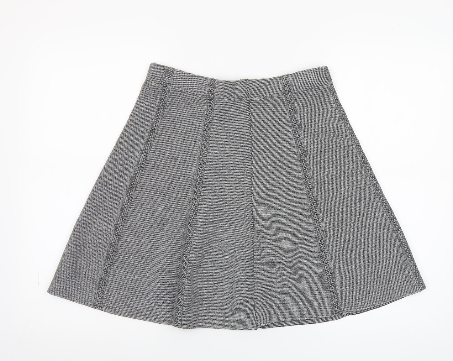 Zara Women Grey A-Line Knit Skirt Size 12