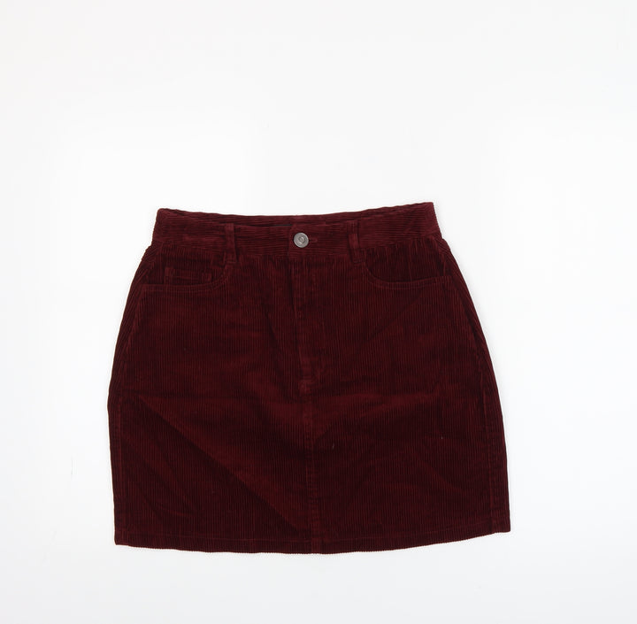 New Look Women Brown Corduroy Short Skirt UK 10