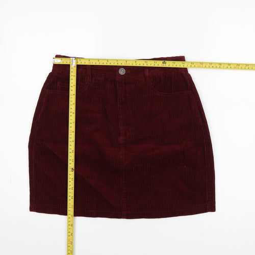 New Look Women Brown Corduroy Short Skirt UK 10