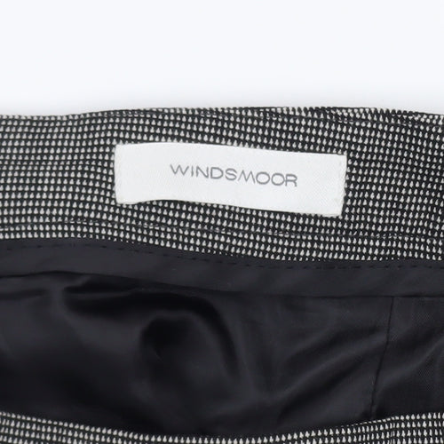 Windsmoor Women’s Grey Check Wool Blend Pencil Skirt Size 16