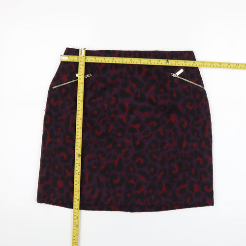 New Look Women's Multicoloured Animal Print Short Skirt Size 10