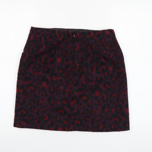 New Look Women's Multicoloured Animal Print Short Skirt Size 10