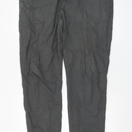 Denim Co. Men's Grey Slim Fit Chino Trousers 38W 32L Cotton Blend