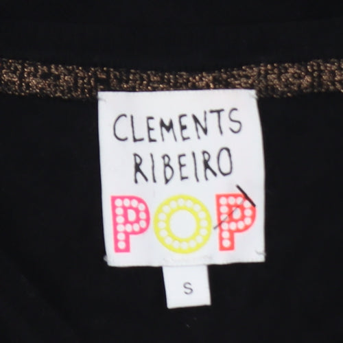 Clements Ribeiro Women’s Black S Party Jumper Long Sleeve Wool Blend