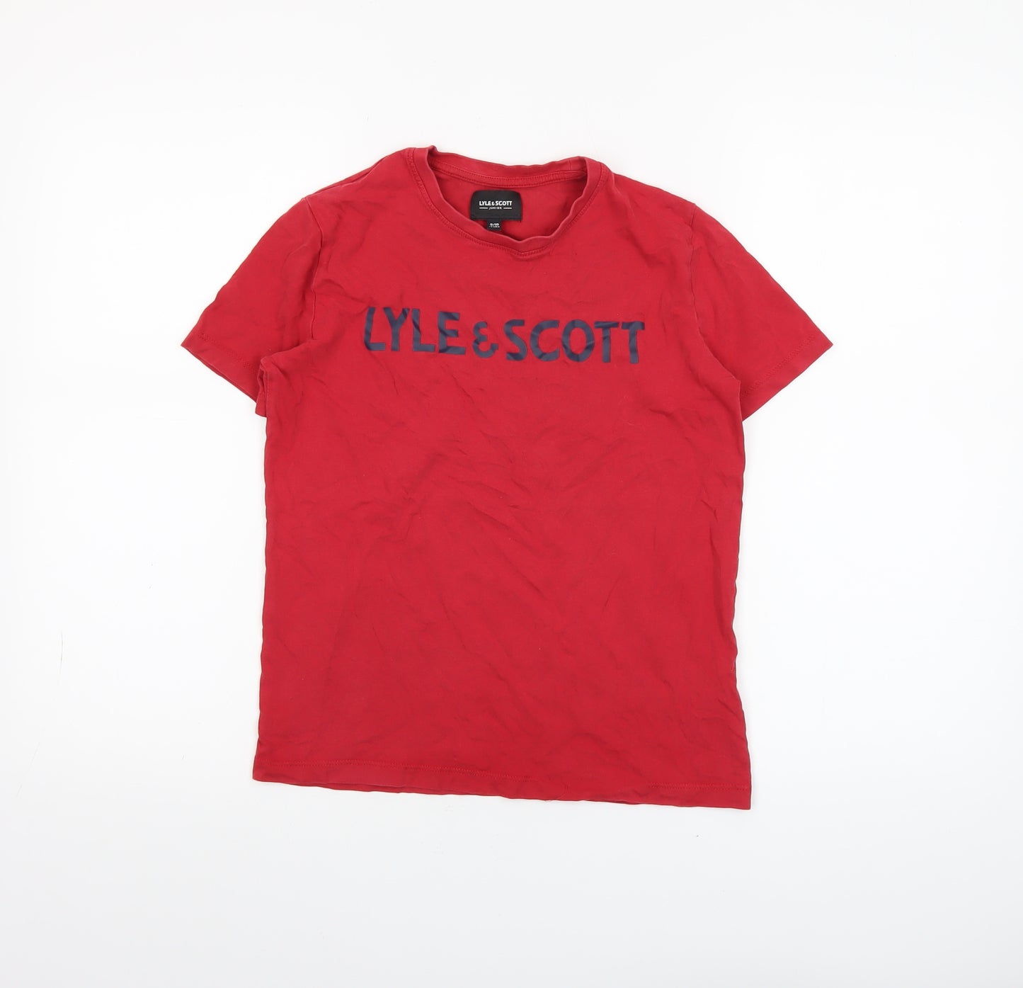 Lyle & Scott Boys Red Logo T-Shirt 9-10 Years Short Sleeve Cotton Top