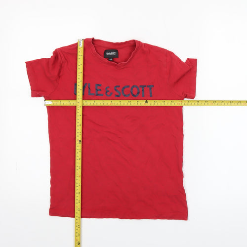 Lyle & Scott Boys Red Logo T-Shirt 9-10 Years Short Sleeve Cotton Top