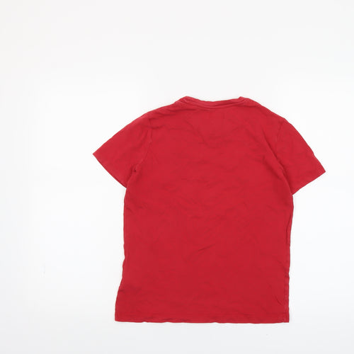 Lyle & Scott Boys Red Logo T-Shirt 9-10 Years Short Sleeve Cotton Top