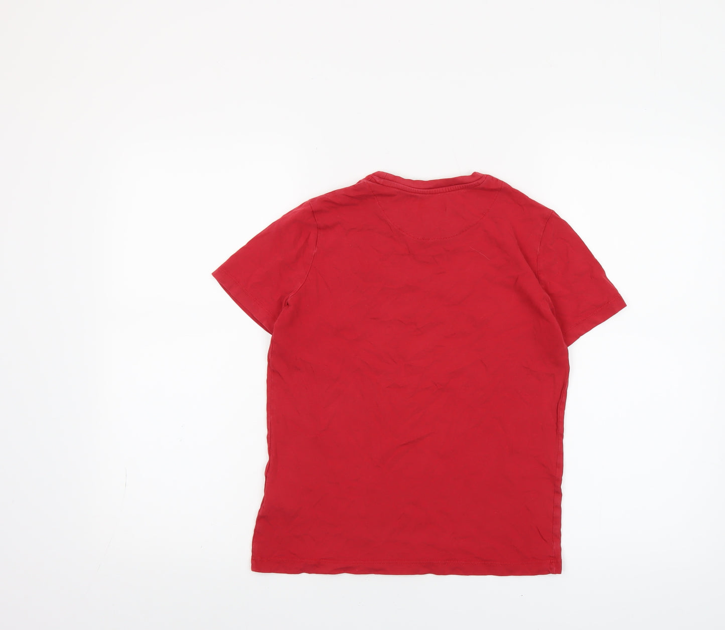 Lyle & Scott Boys Red Logo T-Shirt 9-10 Years Short Sleeve Cotton Top