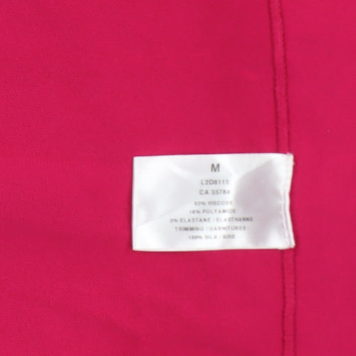 Windsmoor Women’s Pink Silk Trim Open V-Neck Cardigan M