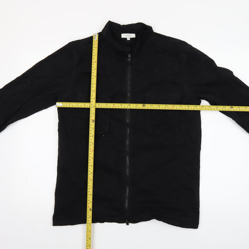 ARNE Men's Black Cotton Full Zip Lightweight Jacket Size S
