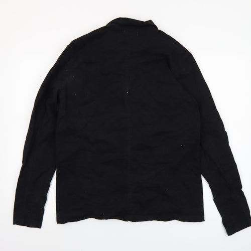 ARNE Men's Black Cotton Full Zip Lightweight Jacket Size S