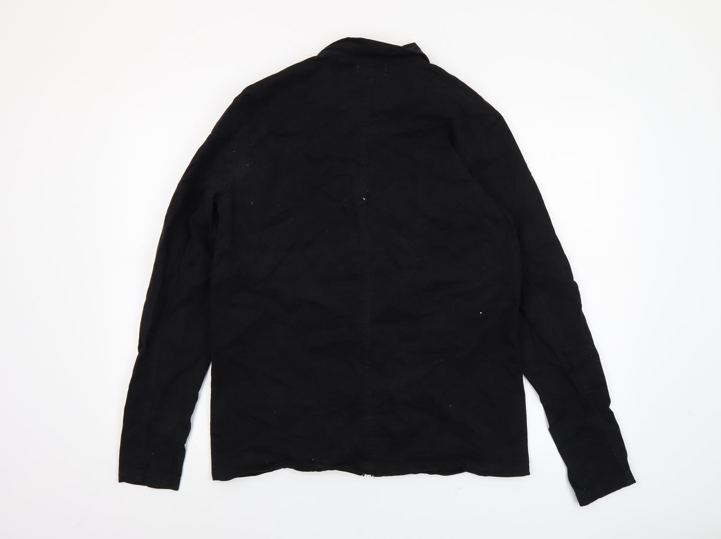 ARNE Men's Black Cotton Full Zip Lightweight Jacket Size S