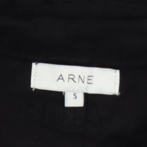 ARNE Men's Black Cotton Full Zip Lightweight Jacket Size S