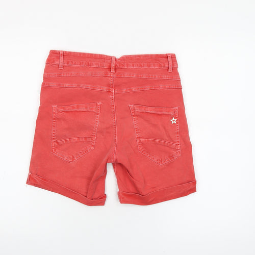 Jewelly Womens Red Chino Stretch Shorts Size XS