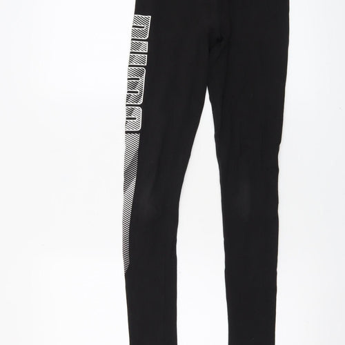 Puma Women's Black Size 8 Slim Fit Stretch Active Leggings