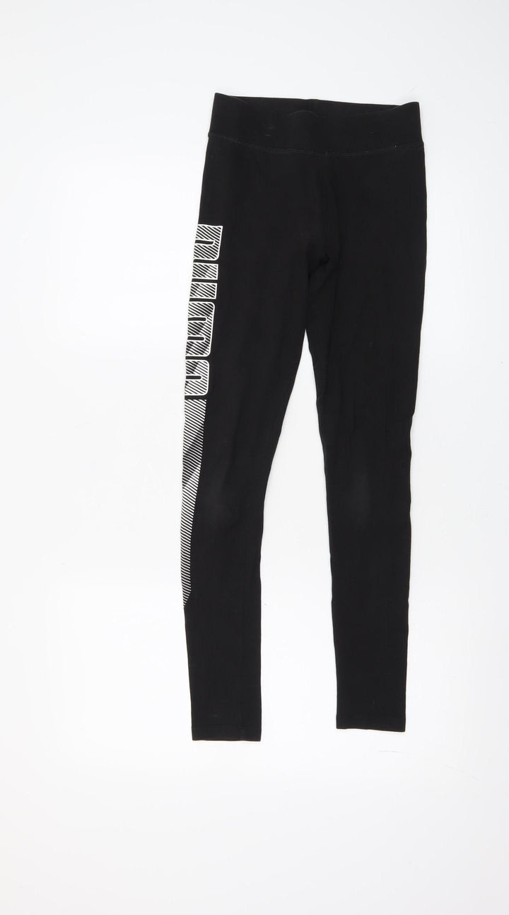 Puma Women's Black Size 8 Slim Fit Stretch Active Leggings