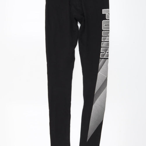 Puma Women's Black Size 8 Slim Fit Stretch Active Leggings