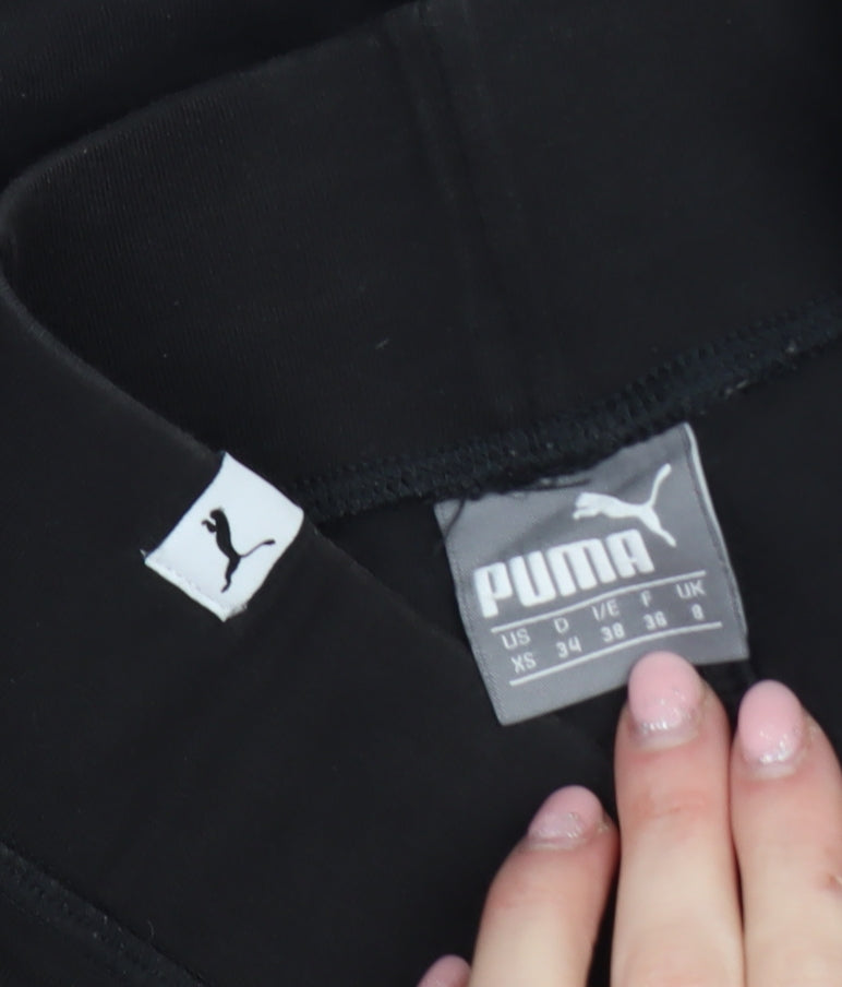 Puma Women's Black Size 8 Slim Fit Stretch Active Leggings