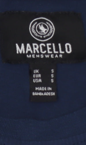 Marcello Mens Blue New York City Graphic Print Cotton T-Shirt Size S