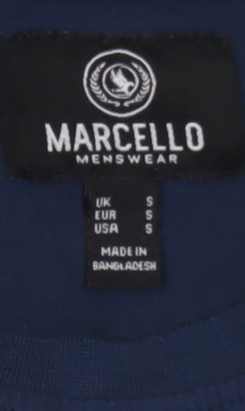 Marcello Mens Blue New York City Graphic Print Cotton T-Shirt Size S