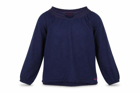 Roxy Girls Blue Cotton Long Sleeve Tunic Blouse Size 16 Years