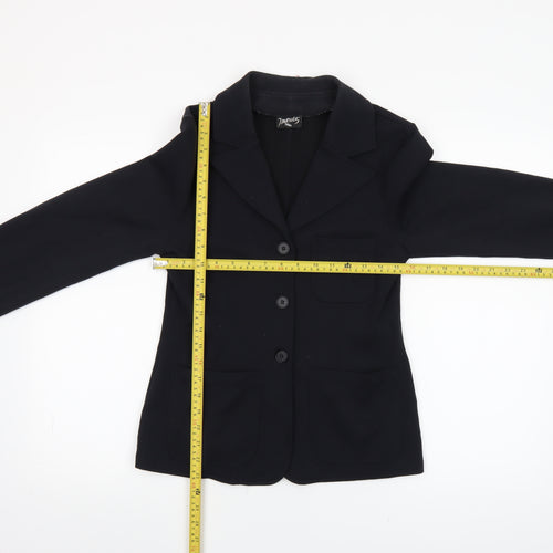 Impulse Women's Black Single-Breasted Blazer Jacket Size S