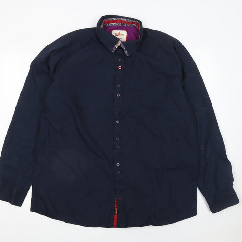 Joe Browns Men's Navy XL Cotton Long Sleeve Button-Up Shirt