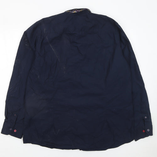 Joe Browns Men's Navy XL Cotton Long Sleeve Button-Up Shirt