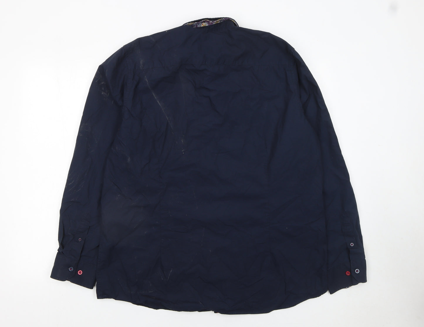Joe Browns Men's Navy XL Cotton Long Sleeve Button-Up Shirt
