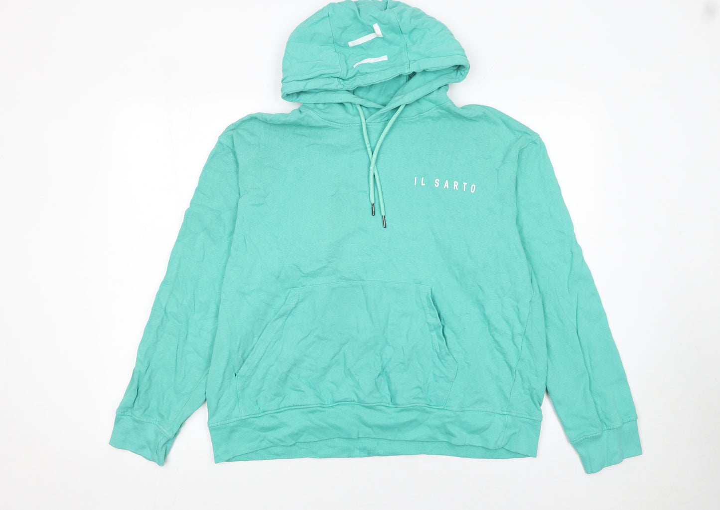 Il Sarto Women’s Green Pullover Hoodie XL 100% Cotton Casual